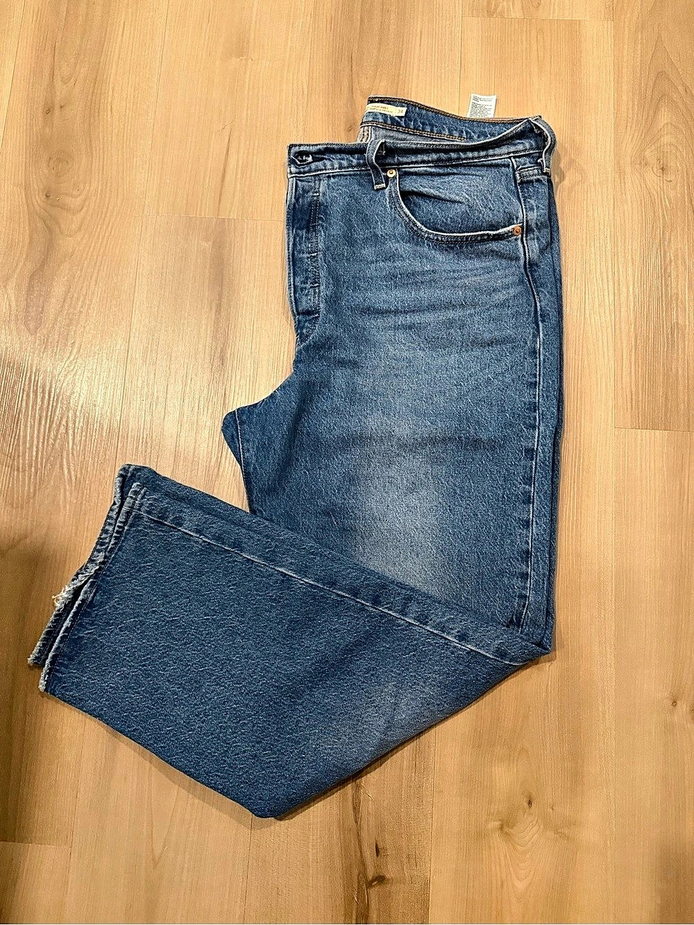 Levi's Ribcage Bell Jeans Wide Leg Jeans Waist 34 Blue